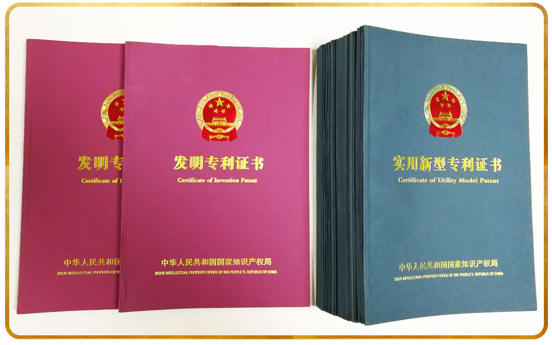 拥有自主发明专利2项 实用新型专利39项